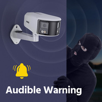 Cámara IP PoE de Red Fija CCTV ANNKE FCD800 4K 8MP para Vigilancia del Hogar con Lente Dual Panorámica de 180° FOV, Luces IR Blancas e IA
