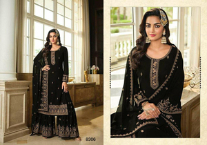 Nuevo estilo Bollywood Pure Organza Kurtis con viscosa de seda Palazzo y traje pesado Dupaata de red bordada - Product Image 5