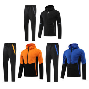 Ensemble complet personnalisé pour hommes survêtement de sport en coton nouvelle saison veste de football d'hiver vêtements d'extérieur à fermeture éclair tenue de football d'équipe de club solide - Product Image 3