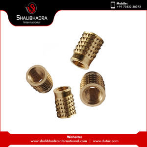 Insert multi-usage en laiton sans tête, finition nickelée dorée, fabrication indienne - Product Image 6