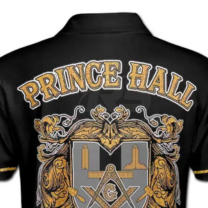 Polo Masonique pour Hommes en Gros, Logo de Franc-Maçonnerie Personnalisé, Manches Courtes, Polo Masonique pour Hommes - Product Image 4