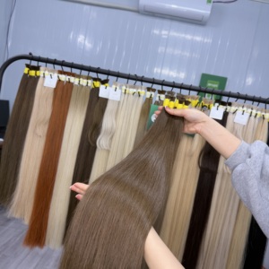 วิกผมคนจากเวียดนามแบบไม่ผ่านการทำเคมี100% ผมมนุษย์แบบไม่ผ่านกระบวนการเรียงตามแนวเส้นผมมนุษย์จากเวียดนาม - Product Image 1