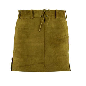 Most Hot Selling Cow <b>Leather</b> Authentic Lederhosen Women <b>Ladies</b> Octoberfest Outfit Damen Wurst Fest Costume Light Olive Green - Product Image 2