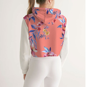 Top Corto con Capucha para Mujer, Diseño Nuevo, Color Sólido, Algodón Terry, Sublimado, Estilo Urbano, Informal, Transpirable, Forrado, Precio al por Mayor - Product Image 3