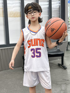 通気性抜群、速乾性、軽量なキッズバスケットボールジャージ、練習用、学生チームユニフォームセット、工場直販、格安、ジミーズ - Product Image 2