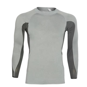 Customized OEM Surf Rashguard Men's Long Sleeve Rash Guard <b>Swim</b> <b>Shirt</b>-Spandex/Polyester Waterproof Quick Dry Private Label - Product Image 4