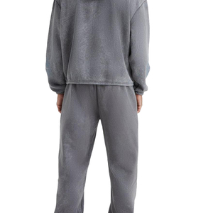 Chándal estampado para hombre con diseño personalizado, chándal con pantalón acampanado apilado y chándal de algodón 100% - Product Image 5