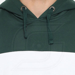 Chándal de Athleisure verde para hombre con estilo, patrón sólido con capucha y detalles en blanco y técnicas de diamantes de imitación, uso diario - Product Image 6