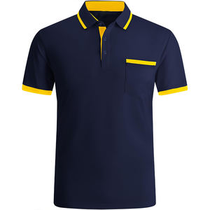 เสื้อโปโลสำหรับผู้ชายเสื้อแขนสั้นคอปกแบบ3D เสื้อยืดทำงานลำลองผ้าคอตตอน100% ดีไซน์ใหม่ - Product Image 2