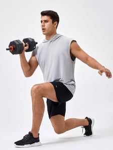 Bodybuilding Stringer <b>Hoodie</b> Stringer Tank Top Workout Vest <b>Gym</b> <b>Hoodie</b> Men's Tanktops with Custom Logo - Product Image 4