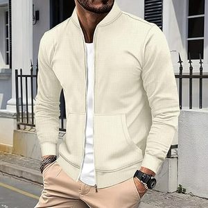 Meilleur prix Veste bomber à col montant pour homme Style streetwear Utilisation en extérieur en hiver Confortable Respirant Imperméable Séchage rapide OEM - Product Image 6