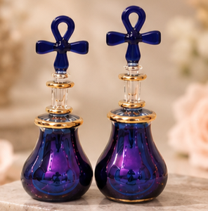Botellas de Perfume de Vidrio Egipcias de Lujo - Decoración Dorada Única - Product Image 4