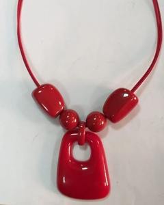 <b>Fashion</b> Handmade <b>Beaded</b> <b>Necklace</b> with Rope Chain Resin Beads From India Women's Classic Style JAVED HANDICRAFTS Bulk Wholesale - Product Image 3