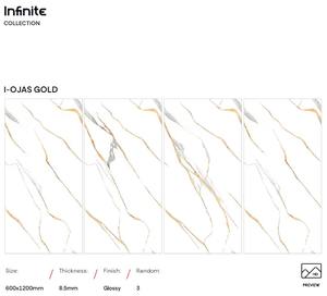 Azulejos de Porcelana Pulidos Grandes de Cerámica de 600x1200 mm, Antideslizantes, de Buen Diseño, para Pisos y Paredes, Sala de Estar, Hotel, Sala de Deportes, Casa de Campo - Product Image 5