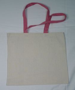 Logo personnalisé imprimé écologique 100% sac fourre-tout en toile de coton biologique poignées en coton recyclé réutilisable conception unique promotionnel - Product Image 2