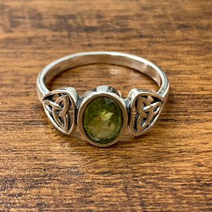 2.7 Grams <b>Peridot</b> Gemstone <b>Ring</b> Yellow Gold Plated 14K Metal Cut Stone Statement Style Number Pattern for Everyday Wear Weddings - Product Image 1