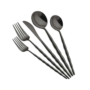 Juegos de cubiertos modernos de acero inoxidable con diseño elegante, perfectos para bodas y comidas diarias, juego de cubiertos a los mejores precios - Product Image 5