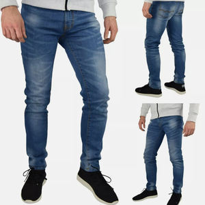 Pantalon Streetwear droit en denim personnalisé de haute qualité pour hommes, tenue décontractée respirante à boutons coupe ample pour l'été et l'hiver - Product Image 1