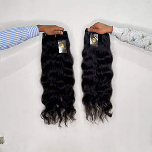 Extensión de cabello suelto de onda profunda, cutícula alineada, paquetes de cabello humano de templo indio ondulado crudo para mujeres, cabello sin procesar - Product Image 2