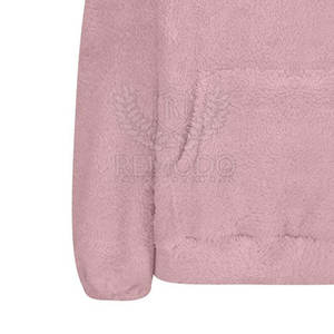 Sudadera Casual de Sherpa para Mujer con Cuello Alto y Logotipo Frontal - Suéter Cálido y Cómodo para Invierno y Otoño - Product Image 3