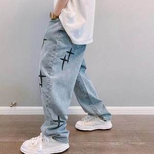 Kaufen Sie echte atmungsaktive Baggy <span class=keywords><strong>Jeans</strong></span> Top-Qualität Übergröße Herrenjeans OEM-Service verfügbar