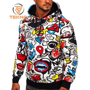 Alta calidad precio al por mayor de gran tamaño 3D All Over Print Hoodie personalizado hombres pulóver impreso poliéster sublimación sudaderas con capucha - Product Image 4