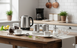 Stainless Steel <b>Kitchen</b> Countertop <b>Canister</b> <b>Set</b> Metal Cylinder for Tea Coffee & Sugar Heatable Features for Wedding - Product Image 2