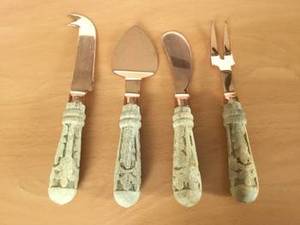 Ensemble de 3 couteaux à beurre à fromage et à beurre en argent pour la maison et la cuisine Ustensiles de cuisine élégants et durables au meilleur prix - Product Image 6