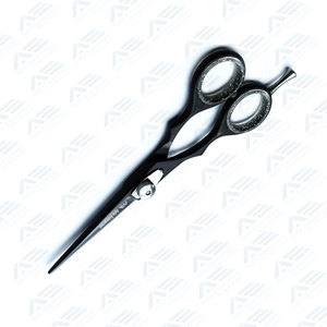 กรรไกรตัดผมสีดำทนทานพร้อมใบมีดคมและสกรูปรับได้ - Product Image 3