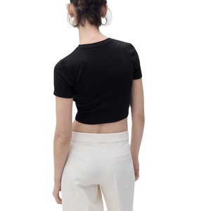 เสื้อครอปสำหรับผู้หญิงใส่สบายเสื้อครอปแฟชั่นใหม่สำหรับ2026ผู้หญิงติดโลโก้ตามสั่ง - Product Image 3