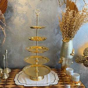 Custom Design Handicrafts Wedding Cake Stand <b>Bakeware</b> Metal Indian Exporter With Export Quality - Product Image 2