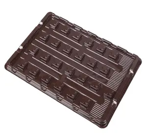 Chocolate PET tray separator thermoformed plastic packaging manufacturer recyclable food grade certificated customized metallize