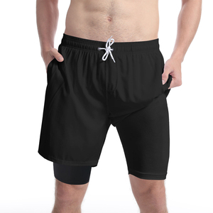 OEM Custom Sublimation Printed Quick Dry Double Layer Swim <b>Shorts</b> GYM Workout Drawstring <b>Shorts</b> For <b>Men</b> <b>Compression</b> <b>Shorts</b> - Product Image 6