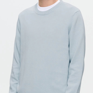 Pull en maille à col rond doux, respirant et chaud pour homme, de qualité supérieure, coupe moderne, poignets élastiques, pull pour homme - Product Image 1