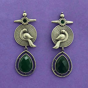 Pendientes de moda clásicos con revestimiento oxidado Exportador indio de joyería artificial - Product Image 2