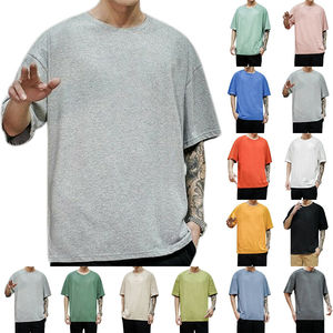 Camisetas de manga corta de alta calidad para hombre, camisetas lisas informales holgadas, pulóver, Tops de verano 100% - Product Image 1