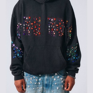 Sweats à capuche personnalisés lourds délavés à l'acide 400gsm pour hommes - Product Image 5