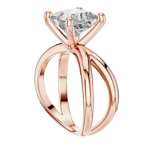 Bague en diamant de laboratoire taille princesse 3 carats pour femme, diamant CVD VVS-VS EF, or 18 carats, 14 carats, 10 carats et argent 925, rose, jaune, blanc - Product Image 2