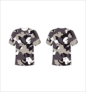 Camiseta de Manga Corta con Camuflaje para Hombre, Corte Regular, Cuello Redondo, Transpirable, de Poliéster Tejido, Estilo Casual - Product Image 1