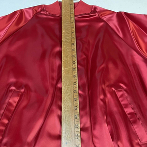 Veste universitaire unisexe en satin doux de haute qualité, bouton personnalisé, streetwear, col montant, style hip-hop, décontractée, hiver, logo sur le devant - Product Image 3