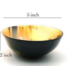 Bol à mélanger pour aliments en corne véritable de qualité exclusive Vaisselle tendance Forme et logo personnalisés Bols d'ustensiles de cuisine en corne de Viking de buffle - Product Image 2