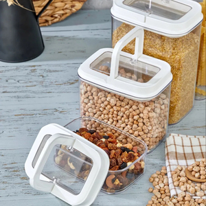 ชุดกล่องถนอมอาหารพลาสติกใส 4 ชิ้น ปิดผนึกแน่น ปลอดภัยต่อสิ่งแวดล้อม ฝาปิดขนาดเดียวกัน ทรงสูง เหมาะสำหรับเก็บอาหารในครัว ใส่อาหารประเภทสปาเก็ตตี้ได้ - Product Image 5