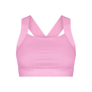 Soutien-gorge de sport de course à col en U de qualité pure soutien complet Yoga vêtements d'usine haut blanc populaire femmes soutien-gorge de sport - Product Image 1