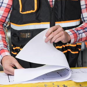 High Visibility <b>Reflective</b> Outdoor <b>Vest</b> Functional Security Jacket with Pockets for Traffic Construction Safety <b>Vest</b> - Product Image 6