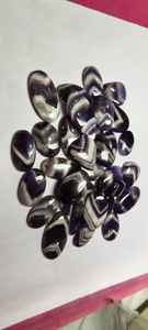 Gema de Amatista Natural, Corte Ovalado, Color Morado Blanco, Tamaño Libre, Cabujón Suelto para Joyería - Product Image 3