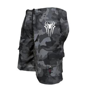 Short de sport d'été pour hommes respirant décontracté imprimé Cargo Stretch taille multi-poches solide coupe ample pour les activités de plein air - Product Image 2