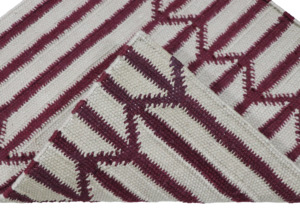 Alfombra Dhurrie Moderna y Ecológica de Lana, Tejida a Mano con Hilo Fino, Diseño Plano y Delgado en Color Beige Marrón con Rayas Geométricas para Hogar, Oficina o Pasillo - Product Image 5