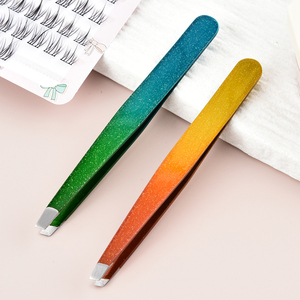 Meilleure fabrication de pince à sourcils inclinée pour la plumaison du filetage pince à épiler avec poignée confortable pince à sourcils - Product Image 6