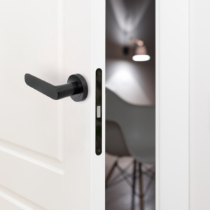 Emuca 50mm rosace aluminium noir poignées de porte et fenêtre pour portes intérieures Bunbury Espagne modèle 9172014 - Product Image 2