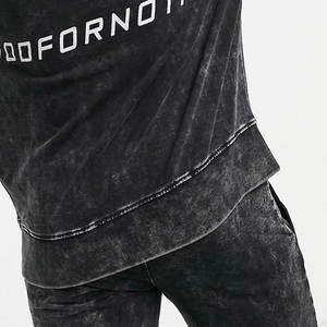 Nouveautés en gros : Ensemble de survêtement deux pièces délavé à l'acide pour homme, pantalon élastique, collection 2025 – En vente - Product Image 6